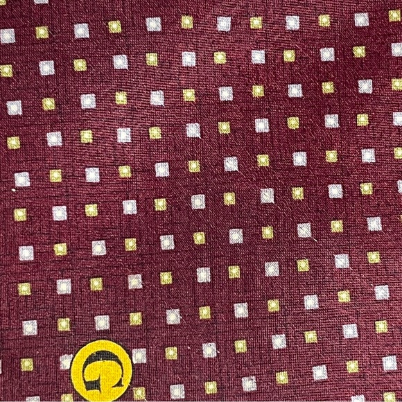 Gucci Designer Vintage Necktie Maroon Gray Squares G Logo 100% Silk - Picture 8 of 10